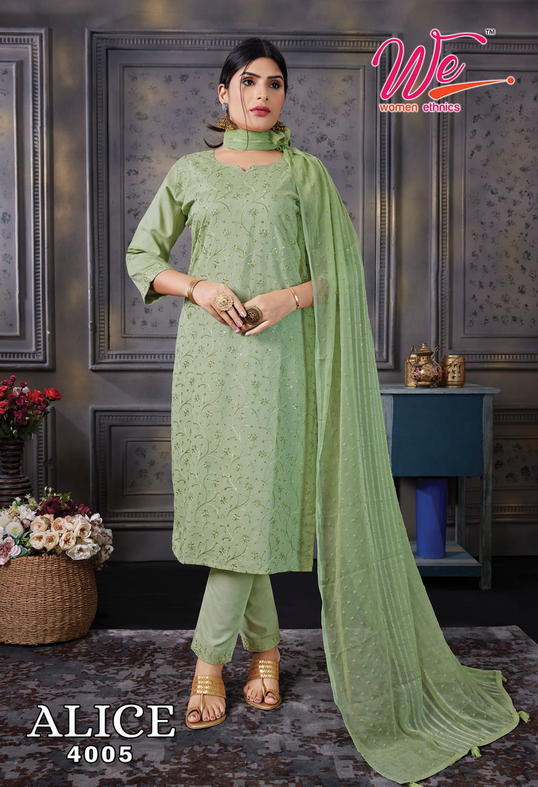Alice By We 4001 To 4007 Rayon Designer Kurti With Bottom Dupatta Wholesale Shop In Surat